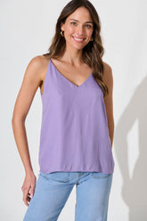 Lilac Satin Cami Blouse